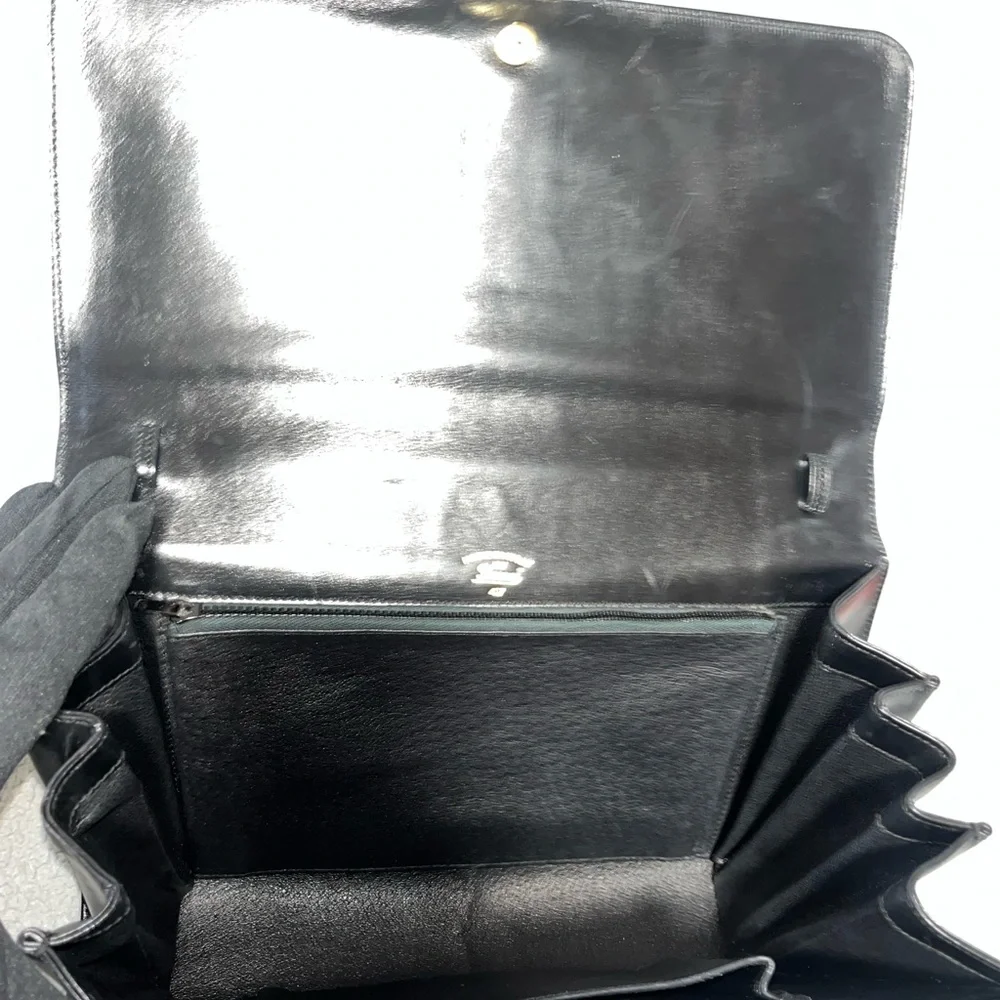 Gucci Vintage Interlocking GG Black Clutch/Crossbody Bag - Picture 11 of 15